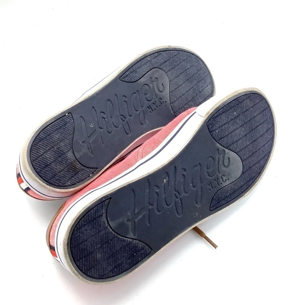 Tommy Hilfiger Phero TMPHERO Mens Pink Canvas Low Top Designer Sneaker Shoes 9.5